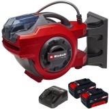 Einehll GE-HR 18/30 WH Li PXC + Twinpack + 4514095 - Tambur pentru furtun 30 m + Set 2 acumulatori si incarcator Li-Ion 18 V 4 Ah