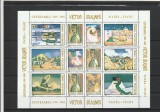 ROMANIA 2003 LP 1613 CENTENAR VICTOR BRAUNER BLOC DE 12 TIMBRE MNH NESTAMPILAT