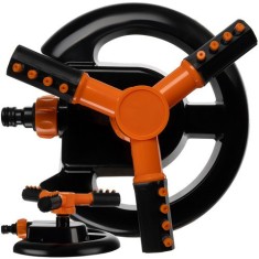 Aspersor gradina, rotatie 360 grade, raza 8-10 m, 3 brate reglabile, 12 duze