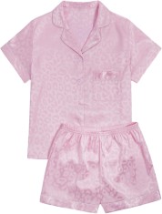 Dusa Set de pijamale cu maneci scurte pentru femei, 2 buc. Leopard Light P X-Large foto