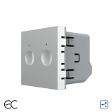 Cumpara ieftin Modul &icirc;ntrerupator dublu cap scara/cruce cu touch Livolo Zigbee EC, gri
