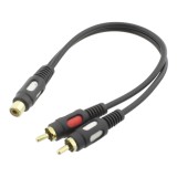 Cablu RCA mama la 2xRCA tata, lungime 25cm, L100800