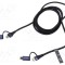Cablu USB 2.0 VENTION USB A - USB B micro - USB C x2, 1m