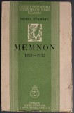 HORIA STAMATU - MEMNON (VERSURI, 1931-1932) [VOLUM DE DEBUT, FUNDATIA PENTRU LITERATURA SI ARTA "REGELE CAROL II", 1934]