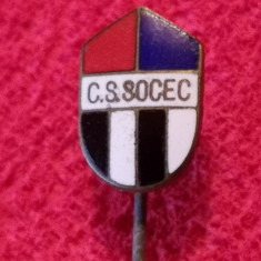 Insigna (veche) fotbal - Clubul Sportiv "SOCEC" BUCURESTI (anii `40)