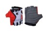 Manusi Ciclism Copii Alb/Rosu 3XS - Lycra Elastic Plasa Respirabila