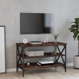 VidaXL Comodă TV, stejar fumuriu, 80x40x50 cm, lemn prelucrat