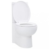 Vas toaletă din ceramică, WC baie de colț, alb, vidaXL