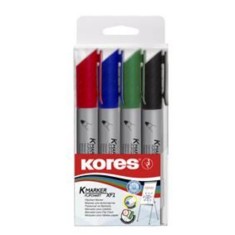 Set 4 Markere pentru Flipchart Kores, Varf de 3 mm, 4 Culori, Markere Flipchart, Markere pentru Flipchart, Markere pentru Flipchart, Markere Nepermane foto