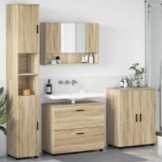 vidaXL Set de mobilier pentru baie cu sertar 4 pcs Stejar sonoma 3393085