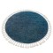 Covor Berber 9000 cerc albastru Franjuri shaggy, cerc 160 cm