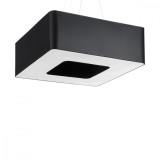 Candelabru Urano Negru, Tesatura/Pvc/Otel, 8 Becuri Pătrate Minimalist De Interior