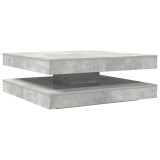 Masuta cafea rotativa 360 grade, gri beton 90x90x34,5 cm