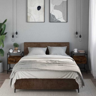 vidaXL Noptiere, 2 buc., stejar fumuriu, 40x40x55 cm, lemn compozit 846079 foto