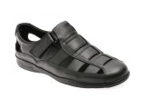 Sandale OTTER negre, A18, din piele naturala