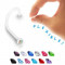 Piercing pentru nas - Bioflex transparent cu zirconiu colorat - Culoare zirconiu piercing: Aurora Boreala - AB