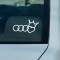 Sticker Auto , zAudi King Love, , Autocolant Personalizat cu Mesaj de Dragoste