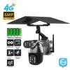 Camera de Supraveghere cu Panou Solar ,PTZ 4G, TSS-Q5M-G, cu Doua Lentile 3MP/3MP, IR 20m ,Detectia Miscarii, Slot Card ,App Ubox