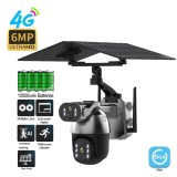 Camera de Supraveghere cu Panou Solar ,PTZ 4G, TSS-Q5M-G, cu Doua Lentile 3MP/3MP, IR 20m ,Detectia Miscarii, Slot Card ,App Ubox