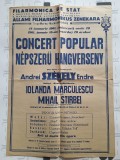 HST PM25 Afiș concert popular Filarmonica T&acirc;rgu Mureș 1961