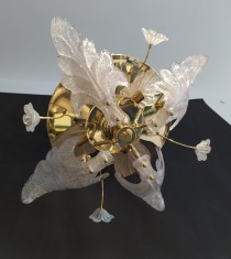 Plafoniera, lustra Art Deco, Barovier Toso, sticla Murano, vintage