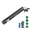 Aparat laser pointer verde cu capete interschimbabile, baterie si acumulator - Negru