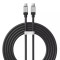 Cablu de date tip-c la tip-c incarcare super rapida pd100w, 2m baseus, black