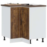 Dulap Baza Colt Bucatarie Gossi Lucca, Stejar Afumat, 75.5x75.5x81.5 cm, Depozitare, Picioare Reglabile