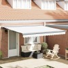 VidaXL Pergola Automată Retractabilă Albă 400x300 cm