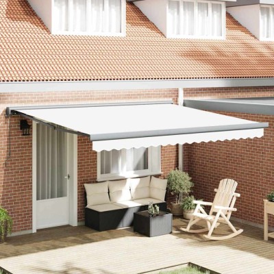 vidaXL Pergola Automată Retractabilă Albă 400x300 cm foto