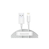 Baseus Simple Wisdom set cablu de date USB - Lightning 2,4A (2PCS / set, 1,5 m, alb)