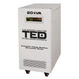 Stabilizator tensiune monofazat cu ServoMotor 16KW si sinusoidala pura + ecran LCD cu valorile tensiunii, TED Electric TED001955, Oem