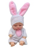 Bebelus de jucarie in costum de iepuras