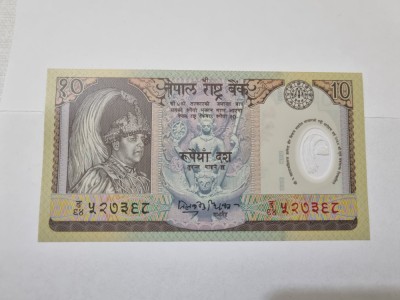 bancnota nepal 10 r 2002 foto