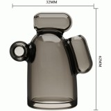 BAILE Vibrating Cover Vibrating Crystal Cap I - Masturbator Penis, Multi-speed, ABS+TPR, Baterii 2AA