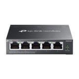 Switch 4 porturi RJ45 1G PoE, 1 x RJ45 1G, Buget PoE 65W, Easy Managed - TP-Link Omada ES205GP SafetyGuard Surveillance