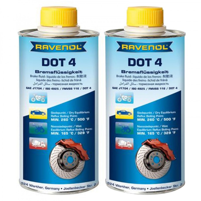 Pachet 2 litri Lichid de frana Ravenol DOT4