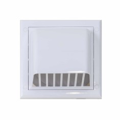 Grila evacuare aerisire cu clapeta Q100, rezistenta UV, culoare alba