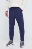 Puma pantaloni de trening culoarea albastru marin, neted