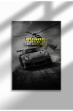 hustle_mxm_13|Motivational Canvas Poster, GT-R Night Drive Art, "Crave Success" Quote, Fuel Your Hustle 2025 | A3 (29.7 x 42 cm) - hustle_mxm_13