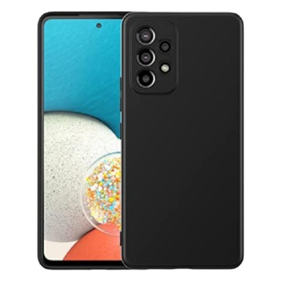 Husa silicon antisoc cu microfibra in interior compatibila cu samsung galaxy a53 5g negru foto