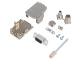 Conector D-Sub 9-Pini Mufă Mamă pe Cablu Negru Kit Complet