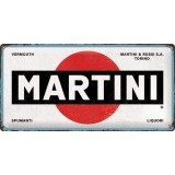 Placa metalica Martini - Logo White, Nostalgic Art Merchandising