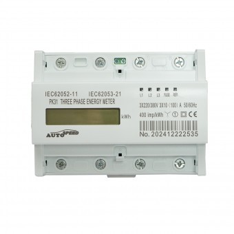 Contor, smart-meter digital trifazic 380 VAC, 3x100A, sina DIN 7 module MF0028-02816 foto