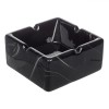 Scrumieră Ceramică, Model Marmură, Dimensiuni 10x10x5cm, Negru, Oem
