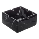 Scrumieră Ceramică, Model Marmură, Dimensiuni 10x10x5cm, Negru, Oem
