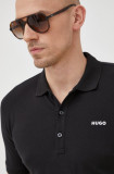 HUGO tricou polo bărbați, culoarea negru, uni 50470547