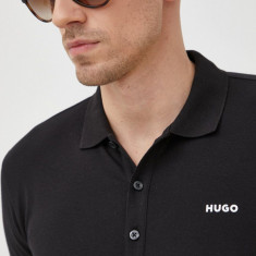 HUGO tricou polo bărbați, culoarea negru, uni 50470547
