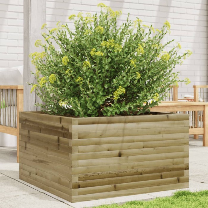 vidaXL Jardinieră de grădină, 80x80x45,5 cm, lemn de pin impregnat 847262