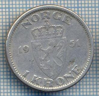 AX 409 MONEDA - NORVEGIA - 1 KRONE -ANUL 1951 -STAREA CARE SE VEDE foto